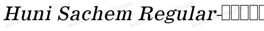 Huni Sachem Regular字体转换